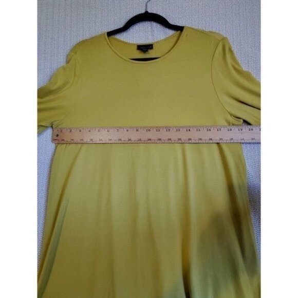 J.Jill Collection Chartreuse Green L Long Sleeve Top Sz Medium Everyday Capsule - Picture 3 of 9